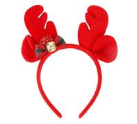Dzrige Christmas Headband Merry Christmas Reindeer Antler Bell Bow Headband Xmas Party Headwear for Christmas Eve Party New Year Birthday Carnival Party Props Decoration