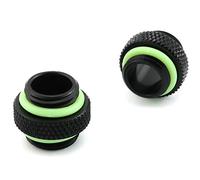 DZS Elec 2pcs Male to Male Extender Fitting Black G1/4" Water-Cooled Coupler