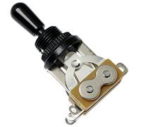 DZS Elec 3 Way Straight Guitar Toggle Switch EPI Open Electric Guitar Pickup Selector with Black Gear Nut for Guitar Parts Replacement