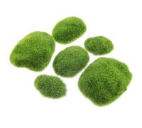 DZS ELEC 6PCS 6.5-11cm Artificial Moss Stones Filming Props Decorative Ornaments Suitable for Freshwater Saltwater Tropical Aquarium Setups