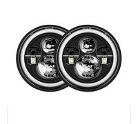 DZSDKHLFJ Work Lights For Wrangler Jk 7inch Led Headlight 4inch Fog Light White Amber Halo Ring With Turn Signal Lights(2pcs 7inch headlight)