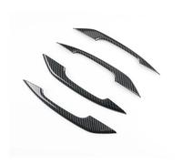 DZSFDGDDFGD Left Hand Side Door Handle 4pcs ABS Carbon Fiber Texture Car Exterior Door Handle Pull Cover Sticker Trim for A4 B9 A5 F5 Q5 FY 2018 2019