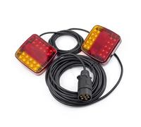 DZSFDGDDFGD Rear Tail Stop 1 Set Rear Towing Taillight 12V 24V 10m 26 LED Trailer 7 Pin Universal Brake Stop Lamp License Number Plate Reflector Waterproof Light Indicator
