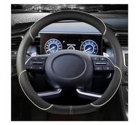 DZSFSTRHRRT Car Steering Wheel Cover PU Leather Car Steering Wheel Cover O Shape D Shape For Hyundai For Tucson 2021 2022 NX4 For Elantra 2020 Car Wheel Cover(BEIGE D SHAPE)