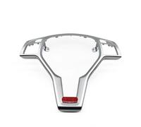 DZSHONGXINSM Car Steering Wheel Frame Trim Cover For Mercedes For Benz For AMG Style A B C E GLK GLA CLA CLS Class W176 W246 W204 W212 W156 W117 Decoration Interior Trim Accessory(Silver-Red)