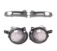 DZSHONGXINSM Fog Lights Car-styling Front 9 LED Fog Lamp Light + Grille Cover +Wire For VW For Caddy 2004 2005 2006 2007 2008 2009 2010(Light and grille)