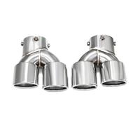 DZSHONGXINSM Tail Throat Car Exhaust Pipe Carbon Fiber Quad Exhaust Tip For BMW G20 G21 For M340i 2019 2020 2021 Muffler Tip Tailpipe Exhaust System Car End Pipes(Silver A)