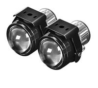 DZSJFGAIS Car Rear Stop Light 2Pcs Metal Fog Light Projector Lens 2.5 Inch Bi-Xenon HID Headlight Retrofit High Low Beam H8 H9 H11 LED Bulbs Foglamps(2pcs A Style Lens)