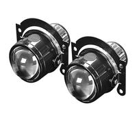 DZSJFGAIS Car Rear Stop Light 2Pcs Metal Fog Light Projector Lens 2.5 Inch Bi-Xenon HID Headlight Retrofit High Low Beam H8 H9 H11 LED Bulbs Foglamps(2pcs B Style Lens)