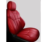 DZSJFGAIS Waterproof Seat Covers Auto Genuine Leather Car Seat Covers For Nissan For Qashqai J11 J10 For X Trail T31 T32 2019 For Kicks For Versa For Navara(Red,Standard)