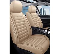 DZSJFGAIS Waterproof Seat Covers Car Seat Cover For Vw For Golf 5 6 7 For Passat B5 B7 B8 For Tiguan For Polo For Tourag Front 2 Universal Auto Leather Interior(Beige)