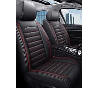 DZSJFGAIS Waterproof Seat Covers Car Seat Cover For Vw For Golf 5 6 7 For Passat B5 B7 B8 For Tiguan For Polo For Tourag Front 2 Universal Auto Leather Interior(Black Red 4pcs)