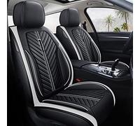 DZSJFGAIS Waterproof Seat Covers Car Seat Covers For A1 A3 A4 A5 A6 A6l A7 A8 A8l 5d Full Front And Rear Cover Protectors Set(Black white,Standard)