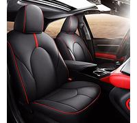 DZSJFGAIS Waterproof Seat Covers Custom Leather Car Seat Covers Set For Toyota For Camry 2018-2022 5-Seat Auto Interior Upholstery Protection(Black)