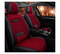 DZSJFGAIS Waterproof Seat Covers For Skoda For Octavia 2 A7 A5 A3 Flax Car Seat Covers For Fabia For Superb 3 For Rapid For Yeti For Super Auto Cover Cars(Black Red 4pcs,Standard)