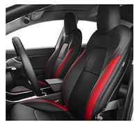 DZSJFGAIS Waterproof Seat Covers For Tesla For Model 3 Y 2018 2019 2020 2021 2022 Customization Service Interior Auto Full Set Car Seat Covers(Black Red 4pcs,3)