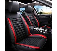 DZSJFGAIS Waterproof Seat Covers Full Coverage Car Seat Cover For Lincoln Mkz Mks Mkc Mkx Mkt Ls For Nautilus For Continental For Navigator 1 Set 5 Covers(Black Red 4pcs,Standard)