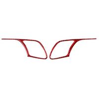 DZSJHGFDD Decoration Interior Real Soft Carbon Fiber Door Handle & Audio Frame for Opel for Corsa 2007-2014 LHD RHD Self-Adhesive Anti-Scratch Interior Trim(Red)