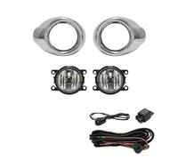 DZSJHGFDD Front Fog Light Lamp Chrome Cover Car Fog Lamp Day Time Running Light DRL For Focus 3 2012 2013 2014 With Switch Wires Fog Lights