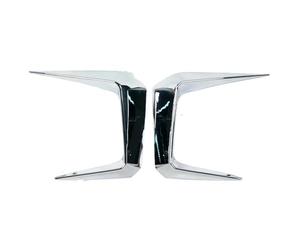 DZSJHGFDD Front Fog Light Lamp For Toyota For RAV4 2020 2021 Car Front Foglight Eyebrow Eyelids Cover Trim Fog Light Lamp Protector Styling Chrome Fog Lights(One pair chrome)