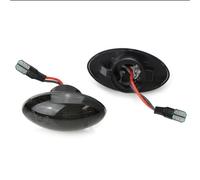 DZSJHGFDD Mirror Indicator Light 2pcs Amber Full LED Strip Front Side Marker Lights For MINI For Cooper For R50 R52 For R53 2002-2006 Turn Signal Lights Side Marker Car Turn Signal Light(Smoked Lens)