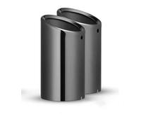 DZSJUNCHENSM Car Exhaust Pipe For VW For Tiguan MK2 2017 2018 2019 Stainless Steel Car Exhause Tail Throat Pipe Trim Tail Throat Trim(Black)