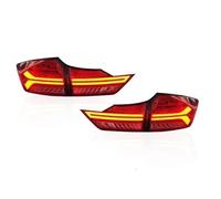 DZSJUNCHENSM Car Tail Lights For City 2014 2015 2016 2017 2018 2019 LED Taillight Upgrade Modified DRL Dynamic Turn Signal Auto Accessories(Red)