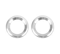 DZSJUNCHENSM Decoration Strips Interior 2pcs Car Loudspeaker Circle Trim Audio Speaker Cover Trim Decorative Ring For Civic 10th 2016-2019 Aluminum Alloy Automotive Interior(Silver)