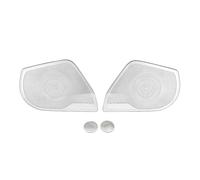 DZSJUNCHENSM Decoration Strips Interior Interior Door Speaker Stereo Audio Ring Cover Sound Frame Decoration Trim For Civic 10th 2016-2019 Car Accessory Automotive Interior(Silver)