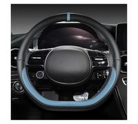 DZSJUNCHENSM Steering Wheel Cover For Hyundai For Ioniq 5 2016-2022 Car Steering Wheel Cover D Shape PU Leather Auto Accessories Interior(Blue)