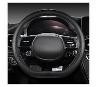 DZSJUNCHENSM Steering Wheel Cover For Hyundai For Ioniq 5 2016-2022 Car Steering Wheel Cover D Shape PU Leather Auto Accessories Interior(Black)