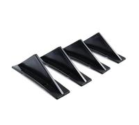 DZSLLOOI Car Tail Wing 4pcs Universal Carbon Fiber Car Modified Rear Bumper Diffuser Spoiler Rear Bumper Lip Diffuser Anti-collision Car Rear Spoiler Wing(Bend Black)