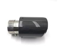 DZSLLOOI Exhaust Tip 1pcs 304 Stainless Steel Muffler Exhaust Tip Glossy Carbon Exhaust Pipe For BMW Exhaust tips(IN 76MM-OUT 89MM)