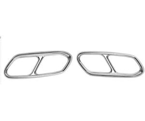 DZSNBMSHD Car Exhaust Pipe For Volvo For XC90 S90 For XC60 2014-2019 Car Rear Dual Exhaust Muffler End Pipe Stickers Cover Trims Stainless Steel 2PCS Exhaust Tail Muffler Tip Pipe(2014-2017)