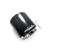 DZSNBMSHD Car Exhaust Tail Pipe 1 PCS 3K Carbon Exhaust Muffler Tips For MINI For Cooper For S R55 R56 R57 R58 R59 R60 R61 F54 F56 F57 F60 Car tailpipe(85-105MM Silver)