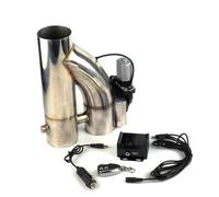 DZSNBMSHD Car Exhaust Tail Pipe 2.0 Inch 2.5 Inch 3 Inch Stainless Steel Doubled Valve Pipe Muffler Cut Out Bypass Exhaust Trim Down Tube Remote Control YTR Car tailpipe(2.5inch(63mm))