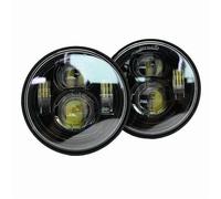 DZSQEGBX Projector Lights For Dyna For Fat Bob For FXDF 4.65 Inch Black Dual LED Headlight DRL Hi/Low Beam Motorcycle Accessories