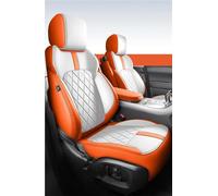 DZSQEGBX Rear Seat Protector For Skoda For Superb 3 2 For Octavia For Fabia For Kodiaq For Karoq For Yeti For Rapid Custom Non-Slip Car Seat Cover(5Pcs-White Orange)