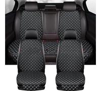 DZSQEGBX Rear Seat Protector Pu Leather Car Seat Cover Cushion Interior Accessories For Toyota For Harrier For FJ Cruiser For Mark X For Premio(Black White 5 Seats)