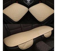 DZSQOMHGD Car Seat Protector Universal Car Seat Covers PU Leather Seat Cover Auto Interior Accessories Mat Protector Car Leather Support Pad Car Seat Covers Car Seat Cushion(3pcs beige)