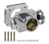 DZSQOMHGD Throttle Body 60mm Universal Aluminum Throttle Body VQ35TPS Intake Manifold Billet Blue/Silver/Red Throttle Body Actuator(Silver)