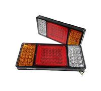 DZSQTGJKIO 12V 24V Red Yellow Tail Light Turn Signal Indicator Taillight Stop Lamp Rear Brake Light For Car Truck Trailer Caravan 2PCS Taillamp Warning(24V)