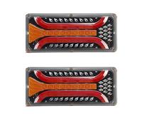 DZSQTGJKIO 2PCS 24V Dynamic Car Truck Tail Light Reverse Signal Lamp Turn Signal Rear Brake Lights Trailer Lorry Bus Camper Caravan Taillamp Warning(33cm)