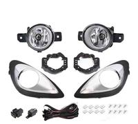 DZSQTGJKIO Car Front Bumper Fog Lamp For Nissan For March For Micra 2013 2014 2015 2016 Hatchback Chrome Cover With Wire Halogen Bulb Headlight 12v Work Driving Lights