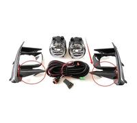 DZSQTGJKIO Fog Lights Chrome Driving Lamp Assembly For Toyota For Sienna 2017 2018 2019 2020 With Cover Front Bumper Frame Kits Work Driving Lights(Black Frame)