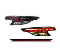 DZSQTGJKIO For Toyota For Sienna 2021 2022 2023 LED Tail Lights Middle Lamp With The Start Up Animation Sequential Turn Signal Taillamp Warning(Clear)