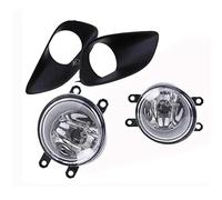DZSQTGJKIO For Toyota For Yaris Sedan 4d 2007-2012 Pair Left&Right Front Clear Fog Lights +Wiring Harnes+Black Grille Cover Work Driving Lights(Onecolor)