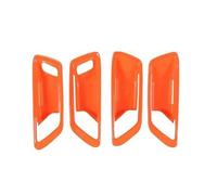 DZSQTGJKIO Interior Trim Accessory ABS Car Door Inner Handle Frame Panel Trim Protection Cover for Maverick 2022 2023 2024 Car Interior Accessories(Orange Texture)