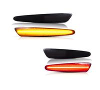 DZSQTGJKIO Wing Mirror Indicator 4Pcs LED Front/Rear Bumper Side Marker Turn Signal Lights For Chevy For Corvette C6 2005-2009 2010 2011 2012 2013(Amber Red)