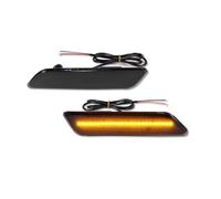 DZSQTGJKIO Wing Mirror Indicator For Chrysler For Sebring 2007 2008 2009 2010 LED Front Bumper Side Marker Turn Signal Blinker Indicator Lights(Smoked)